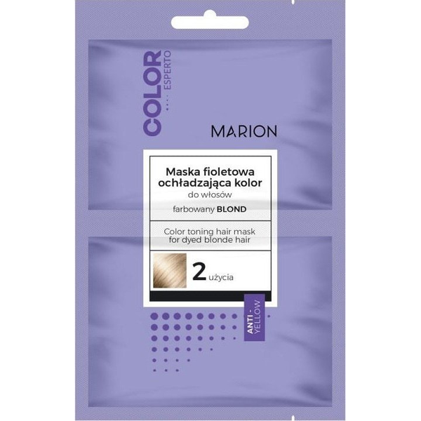  Marion Marion Color Esperto maska fioletowa ochładzająca kolor do włosów farbowanych na blond 2x20ml