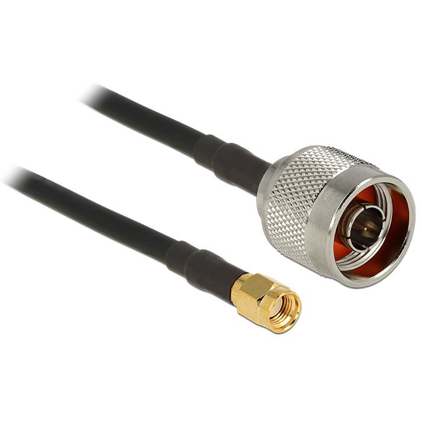 Delock N dugó > RP-SMA dugó CFD200 antenna kábel 1m (88938)