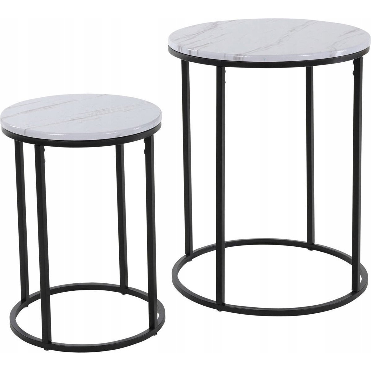 H&S Collection 2 részes fehér kisasztal szett ( )