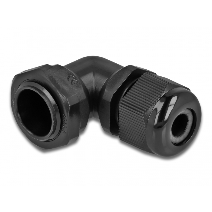 Delock Kábel tömszelence PG13,5 90 hajlított fekete (60298) (60298)