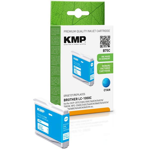 KMP Brother LC-1000C LC51C Cyan печатаща касета, произведена от трети производител