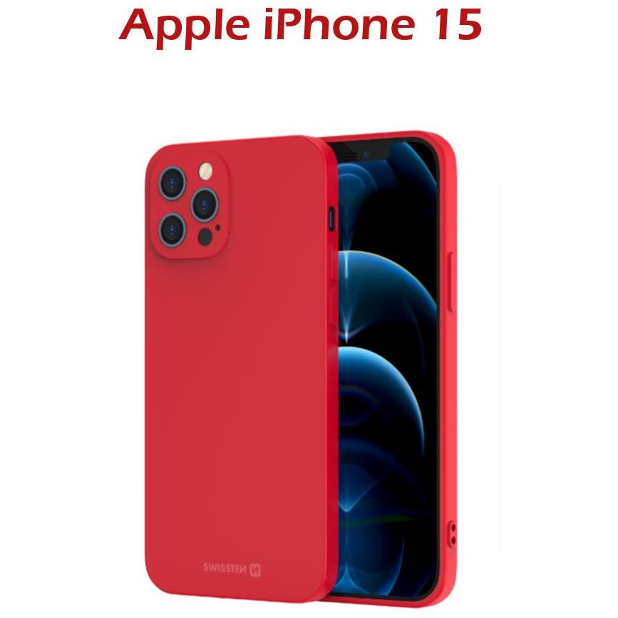 Swissten Soft Joy Apple iPhone 15 piros tok (34500311)