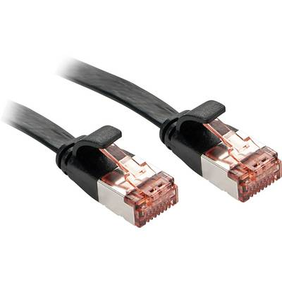 RJ45 Hálózat Csatlakozókábel CAT 6 U/UTP 1.00 m Fekete Védővel LINDY (47571)