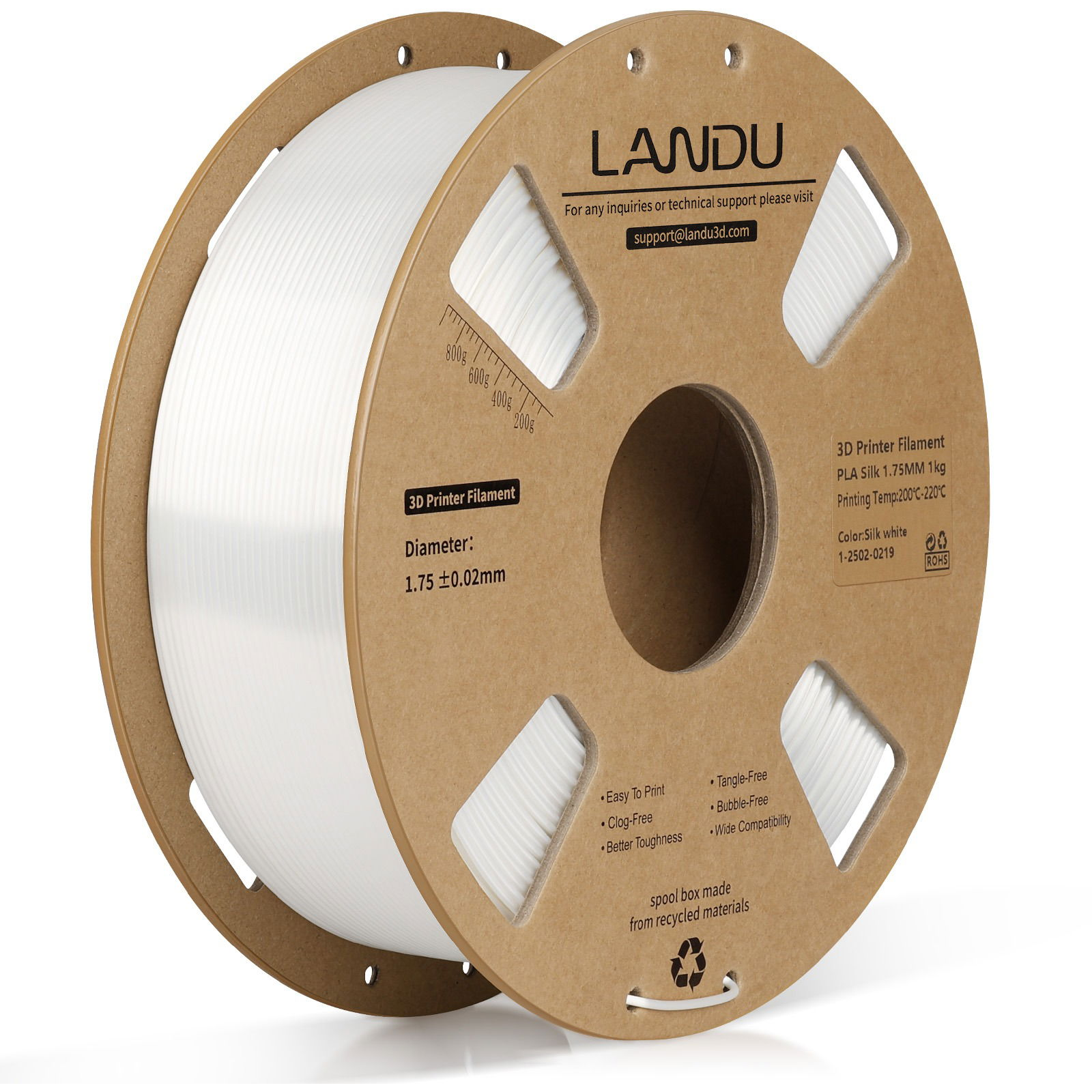 Landu PLA Silk White 1kg (landu250729)