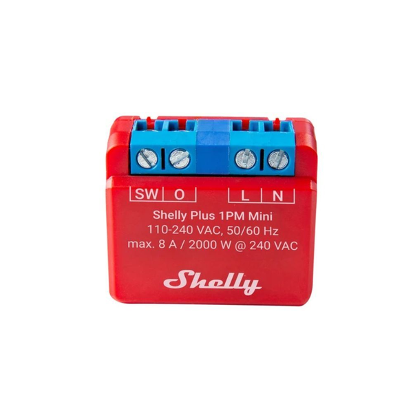 Shelly Plus 1PMMINI Wi-Fi + Bluetooth okosrelé áramfogyasztás-méréssel (ALL-REL-PLUSMINI1PM)