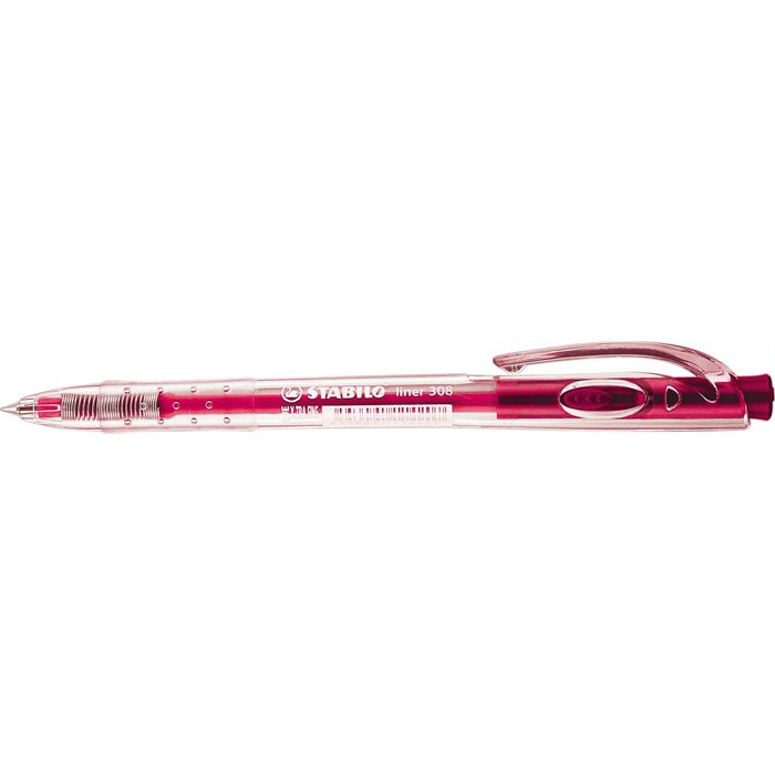 Stabilo Liner 308 nyomógombos golyóstoll 0.38mm / rózsaszín (308F1056)