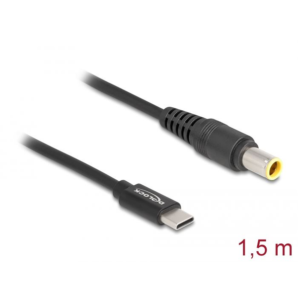 Delock Laptop töltőkábel USB Type-C  apa - IBM 7,9 x 5,5mm apa (87979)