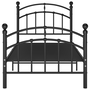 fekete fém ágykeret 100 x 200 cm