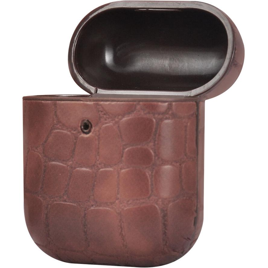 Terratec AirBox Stone Pattern Apple AirPods védőtok - Sötétbarna (306846)