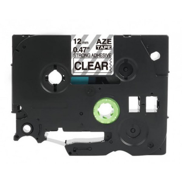 Utángyártott BROTHER TZeS131 szalagkazetta 12 mm x 8m átlátszó alapon fekete felirat (TZeS131FU) (TZeS131FU)