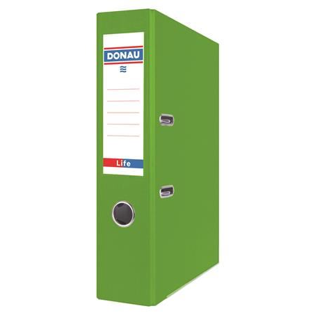DONAU Life Iratrendező 75 mm A4 PP/karton élvédő sínnel neon zöld (3969001PL-06) (3969001PL-06)