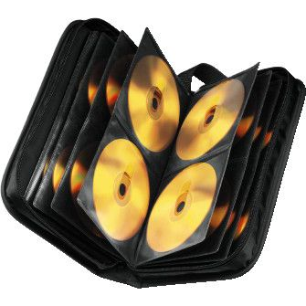 Hama CD Wallet Nylon 80, black 80 diske Sort