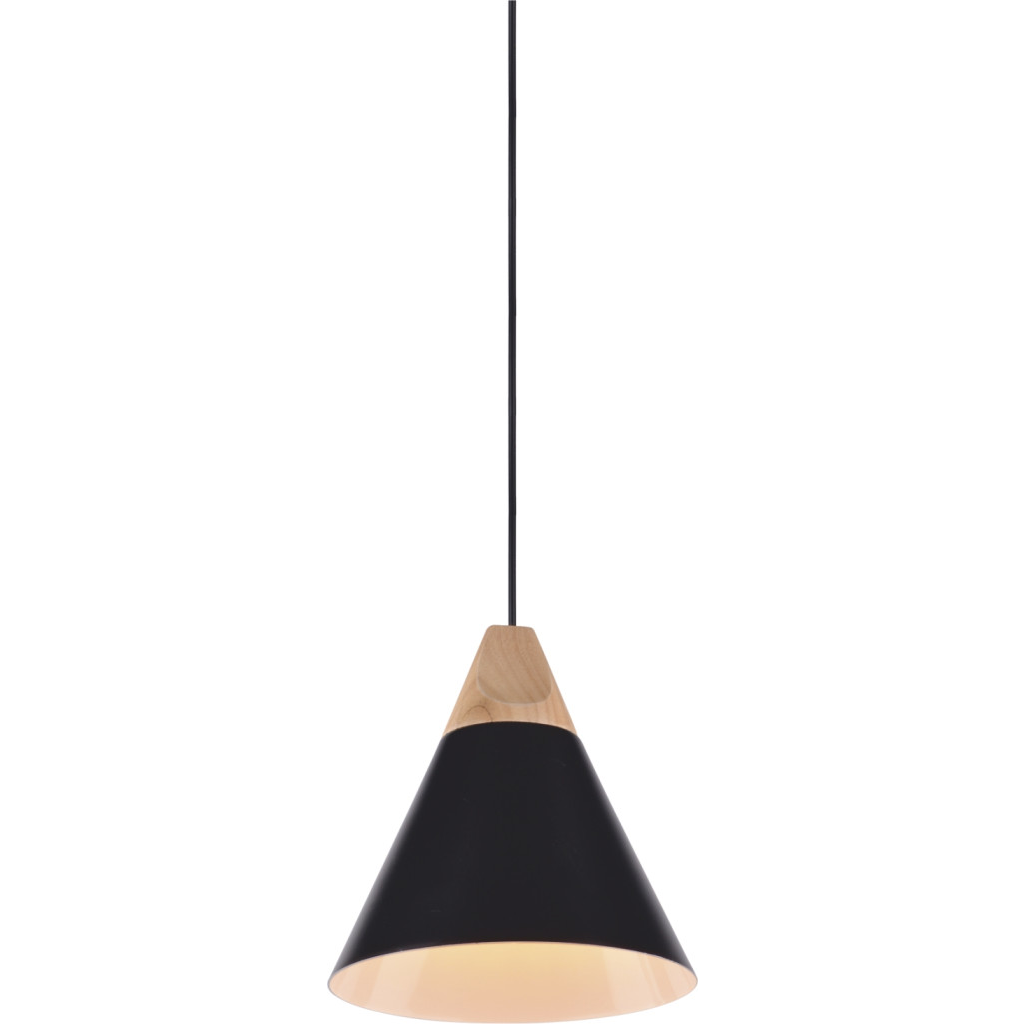 Light4you LY-3157 Koni SP1 Függő Mennyezeti Lámpatest - Fekete / Fa (LY-3157)