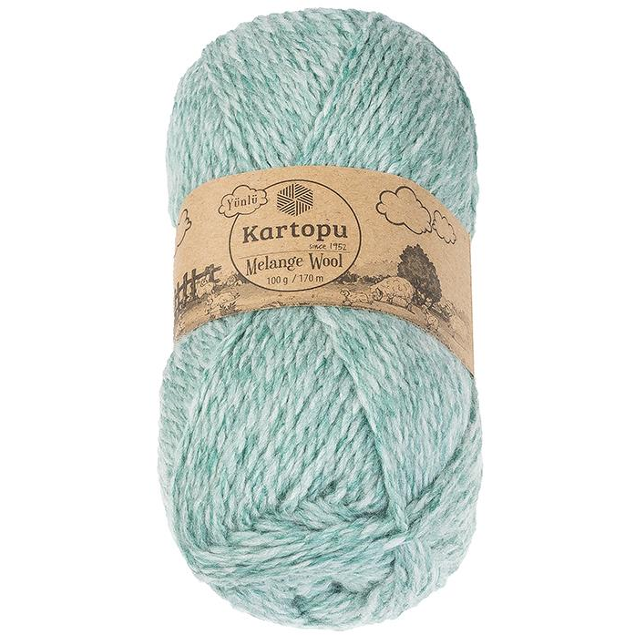BELLATEX Melange Wool 100 g - 9000 zöld melírozott (11937)
