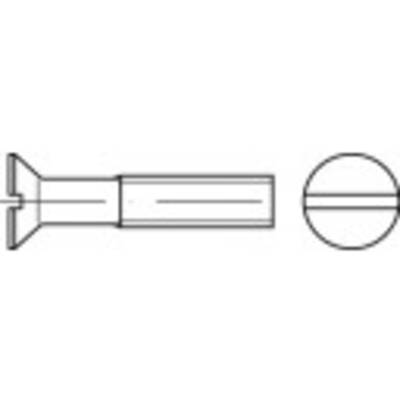 TOOLCRAFT TO-5384361 hatlapfejű csavar M4 18 mm egyeneshornyú DIN 963 galvanikusan cinkezett acél 200 db (TO-5384361)