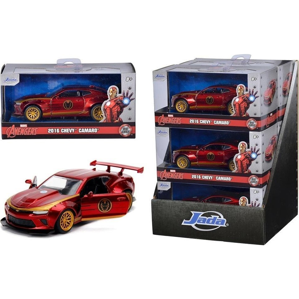 Marvel Szuperhősök Vasember 2016 Chevy Camaro Autómodell - 3 Éves kortól, Piros (4006333066931)