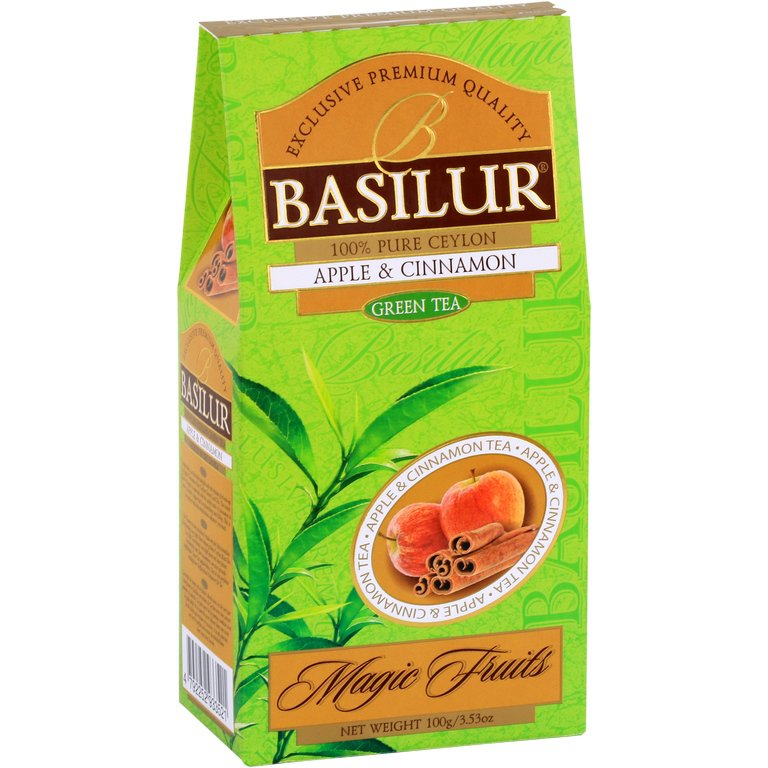 Basilur Magic Green Apple & Cinnamon 100 g papír (4792252933521)