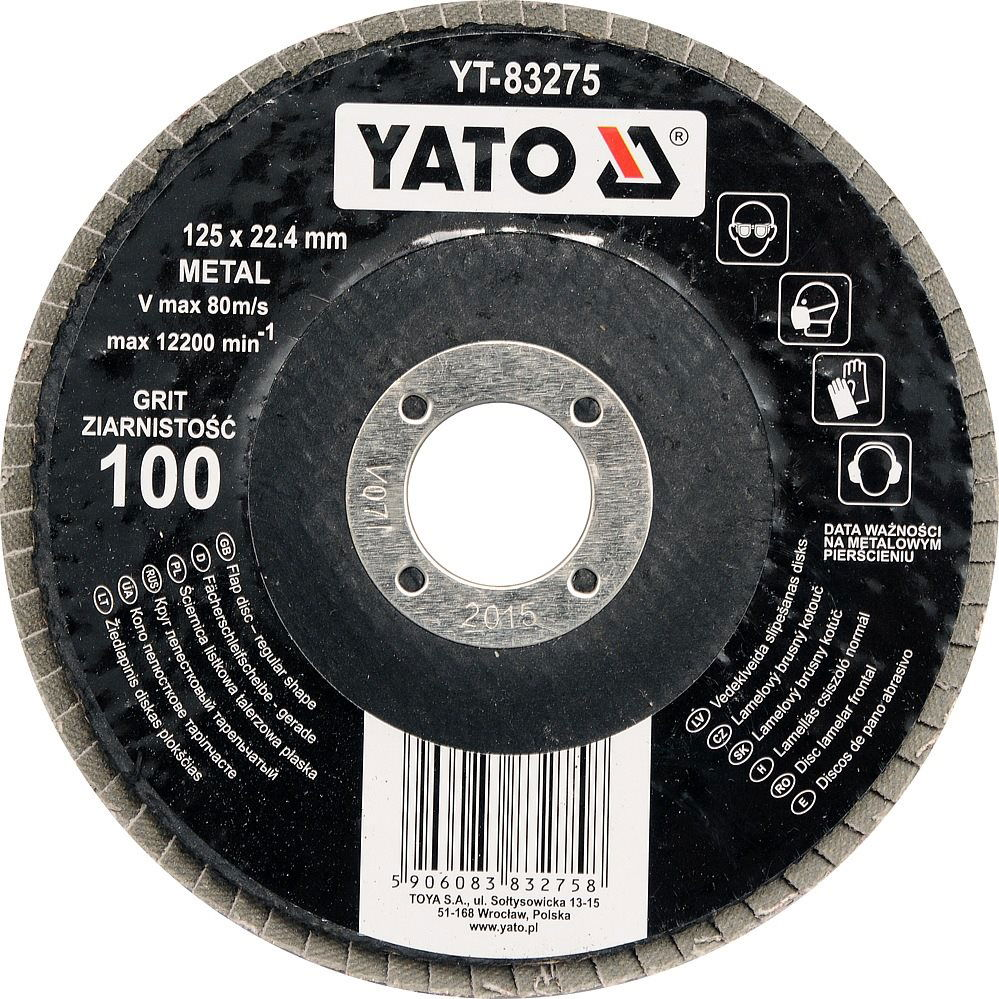 Yato lamellás korong fémhez 125x22,4mm P36 (5906083832710)