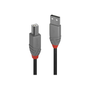 Lindy 36673 USB kabel 2 m USB 2.0 USB A USB B Černá