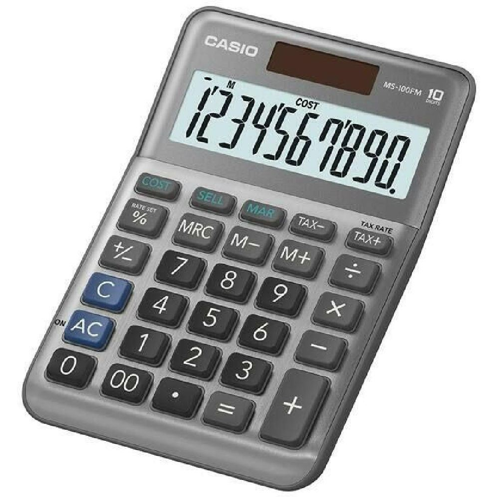 Casio MS-100FM asztali számológép szürke (MS-100FM)