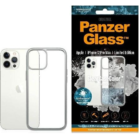 PanzerGlass ClearCase iPhone 12 Pro Max Antibacterial Telefon tok - Átlátszó / Ezüst (5711724002724)