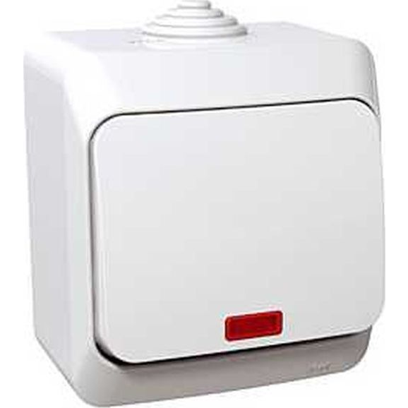 Schneider WDE000514 CEDAR PLUS jelzőfénnyel/IP44/fehér egypólusú kapcsoló (WDE000514)