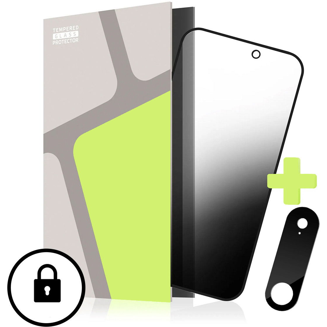 Tempered Glass Protector for iPhone Air, PRIVACY GLASS + camera glass (CaseFriendly) (TGS-IP17A-BL)