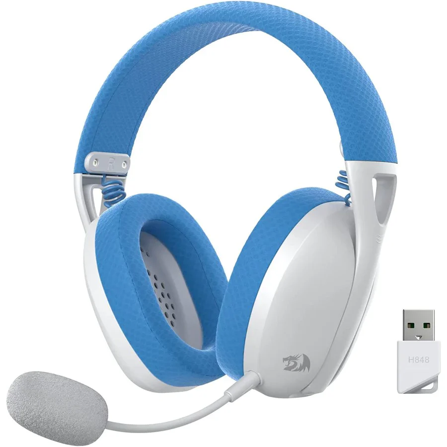 Redragon H848 Wireless Bluetooth Gaming 7.1 Fejhallgató Headset - Kék (H848B)