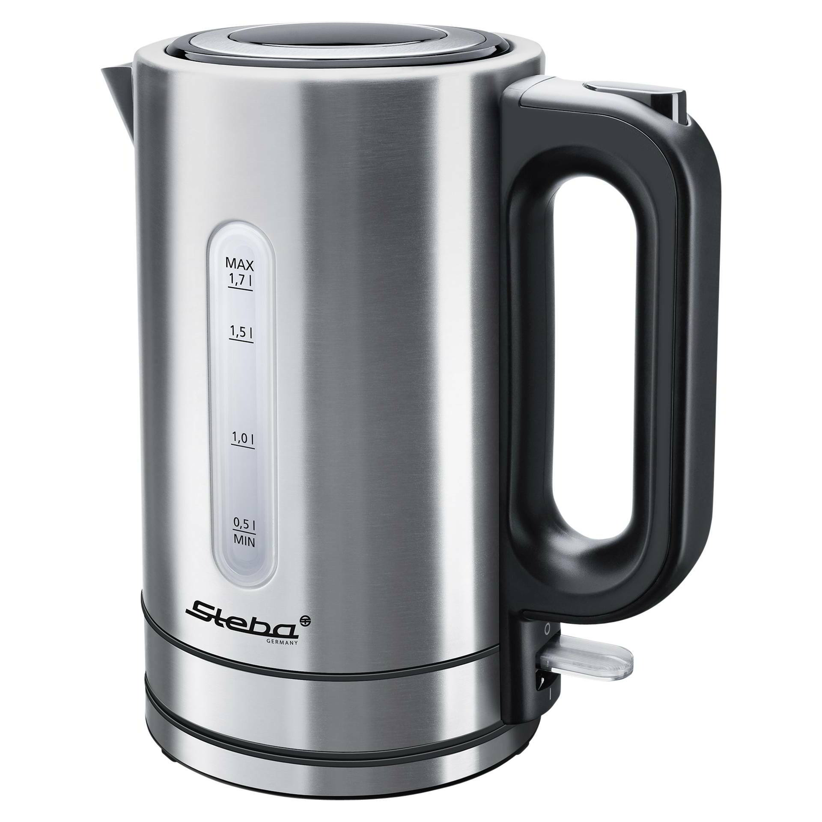 Steba WK 20 INOX Elektromos Vízforraló 1,7L 2200W Fekete Rozsdamentes Acél (432000)