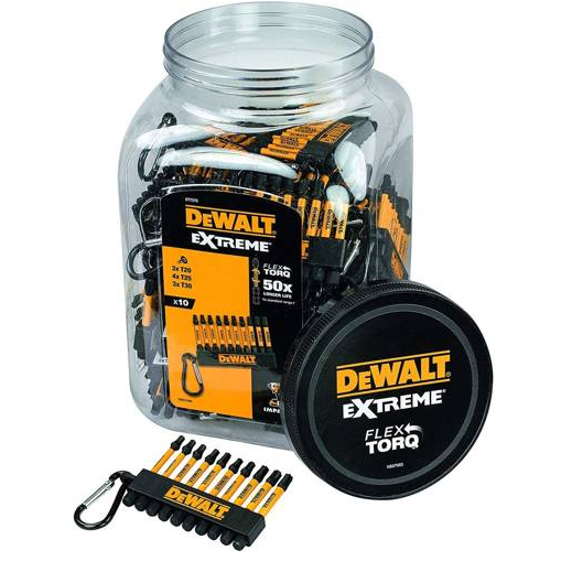 DEWALT Flexvolt KeyRing Mix Torx 57mm 10-tlg