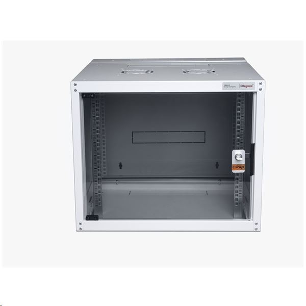 Legrand EvoLine nástenný dátový rozvádzač 9U, 600x450mm, 65kg, sklenené (EVO9U6045)