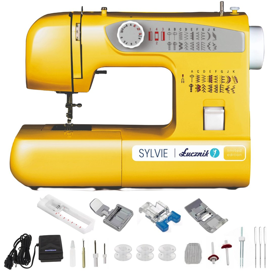 Lucznik Sylvie Félautomata varrógép - Sárga (SYLVIE)