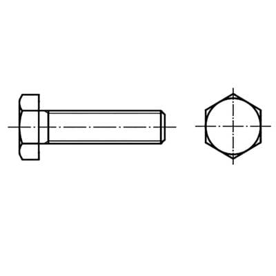TOOLCRAFT 133821 Hatlap csavar M12 60 mm Külső hatlap DIN 961 Acél 100 db (133821)