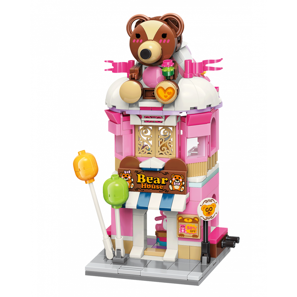 QMAN® C0109 Keeppley | építőjáték | 281 db építőkocka | Maci Ház (PZTV-QHC0109)