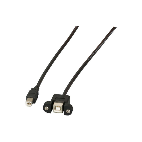 EFB USB2.0 Verlängerung B-B,St.-Einbaubuchse,3,0m,sw,Classic