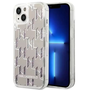 Apple iPhone 14, пластмасов заден капак, модел на монограм, течен блясък на монограма на Карл Лагерфелд, сребрист (XP127224)