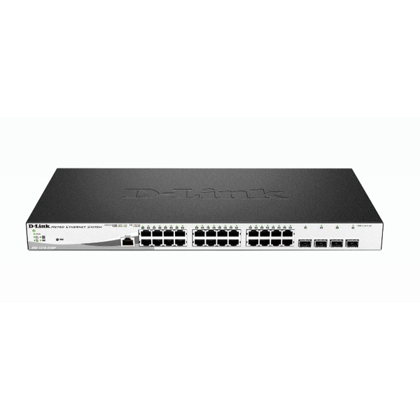 D-Link DGS-1210-28MP/E netværksswitch Administreret L2 Gigabit Ethernet (10/100/1000) Strøm over Ethernet (PoE) 1U Sort, Grå