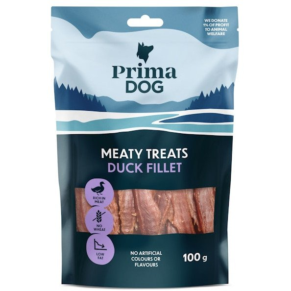 PrimaDog Kutya Jutalomfalat Kacsafilé 100 g
