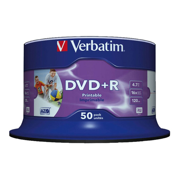 Verbatim DVD+R Wide Inkjet Printable No ID Brand 4,7 GB 50 unidade(s)