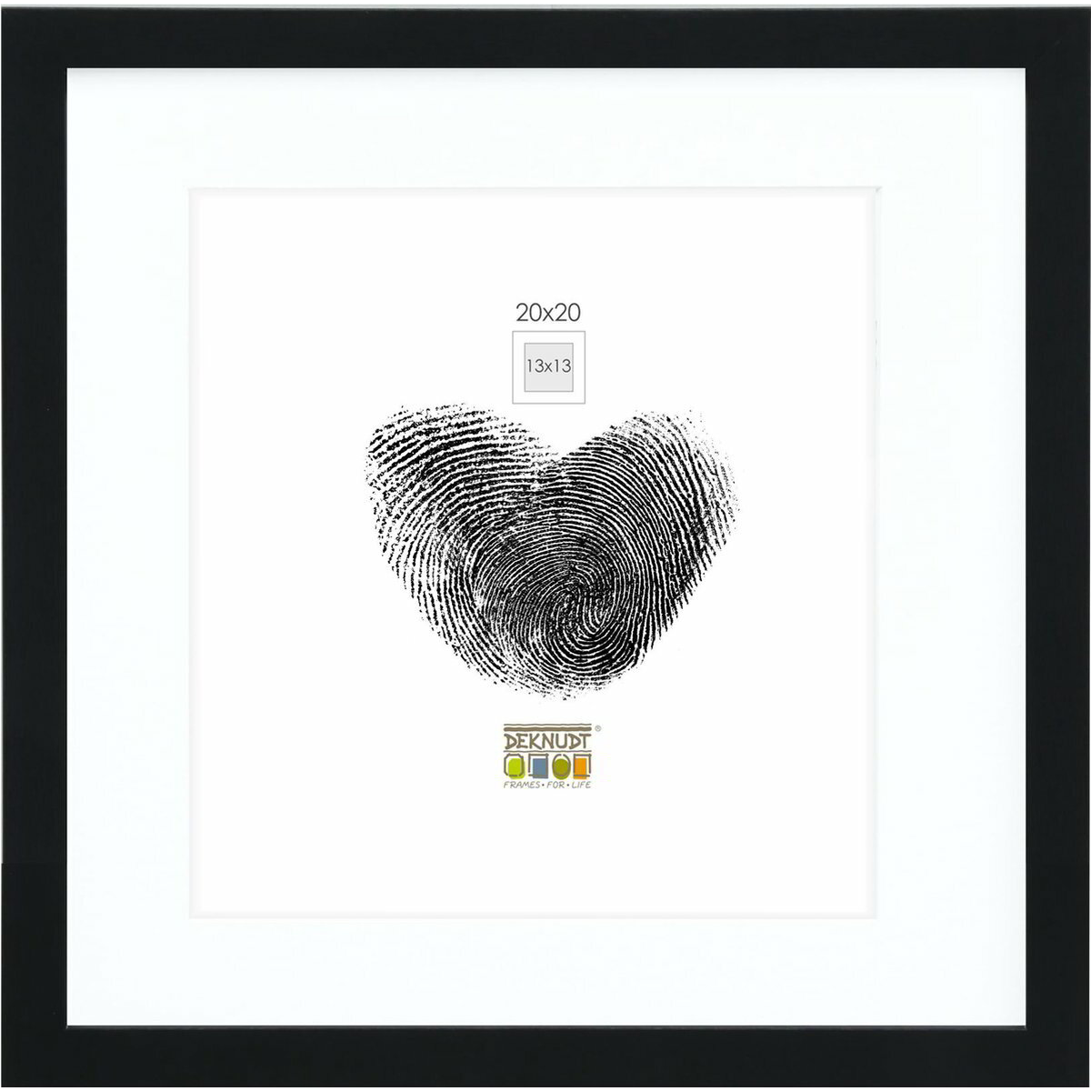 Deknudt S66KF2 P1 23,3x23.3 Képkeret - Fekete (S66KF2P1_20,0X20,0)