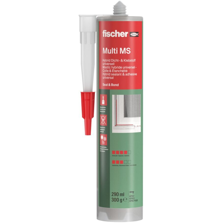 Fischer Multi MS Építőipari ragasztó 290ml - Szürke (503318)