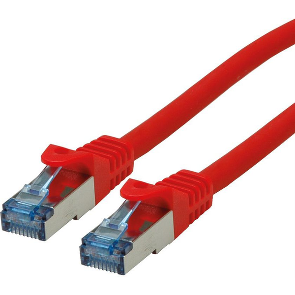 Patchcord Roline S/FTP 6a RJ45 / RJ45 5 m červený