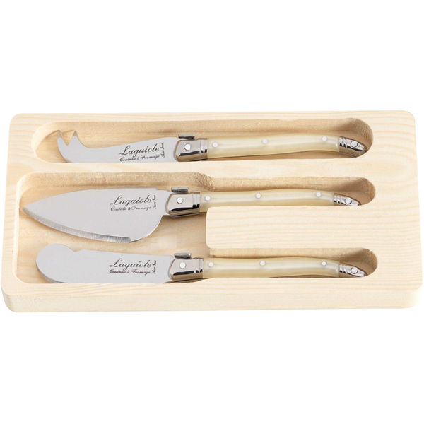Laguiole LAGUIOLE Cheese knives Laguiole Pearl SET 3 SdV