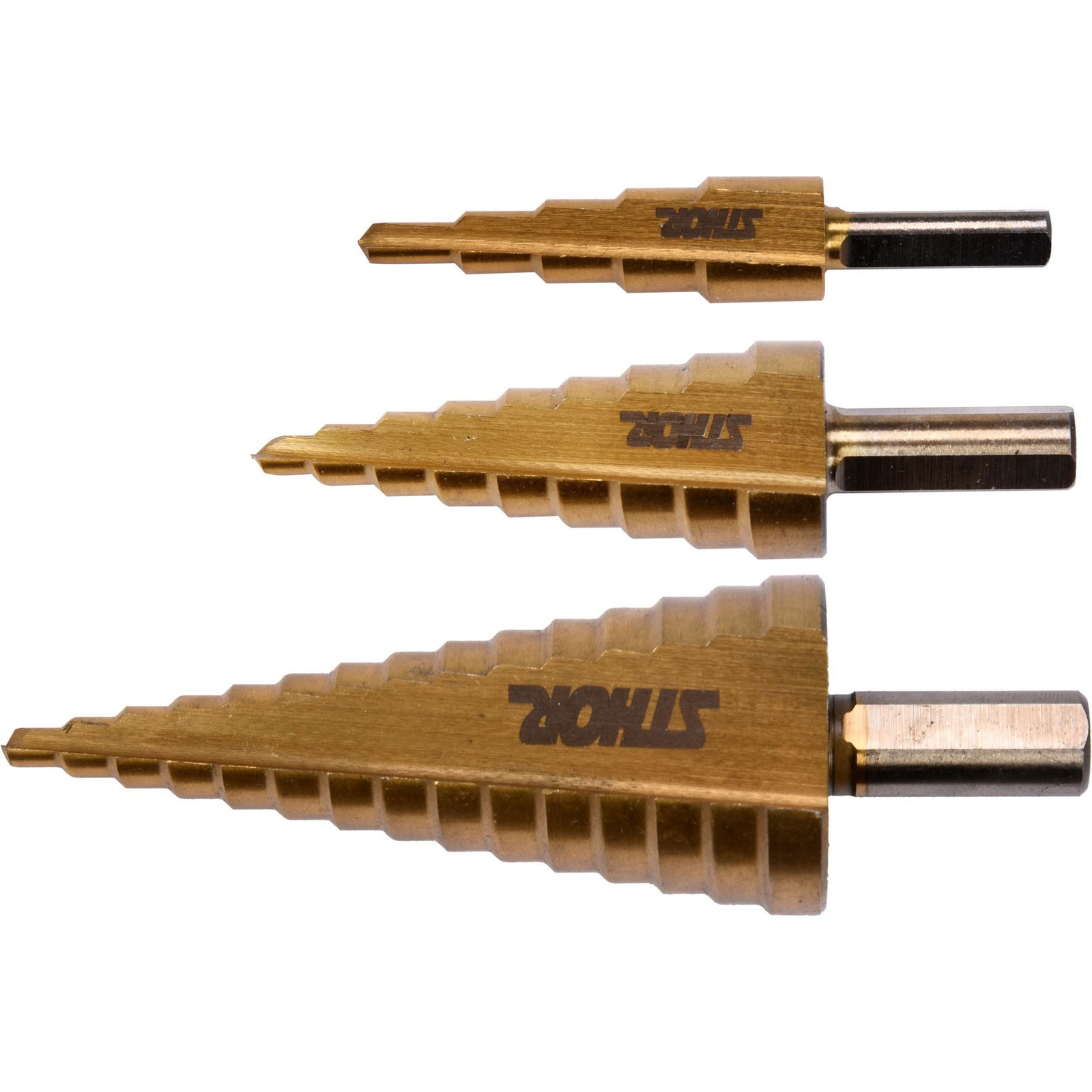 Sthor lépcsős fúrószár készlet, 3 db, 4-32 mm (5906083049781)