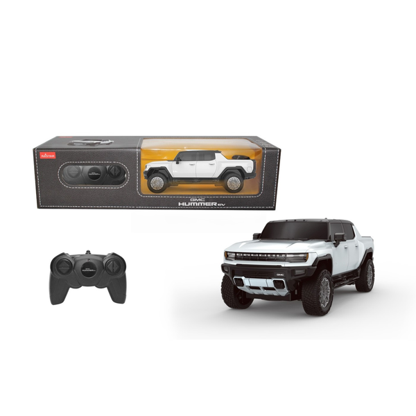 WHITE HUMMER EV REMOTE CONTROL CAR WITH 1 TO 24 SCALE