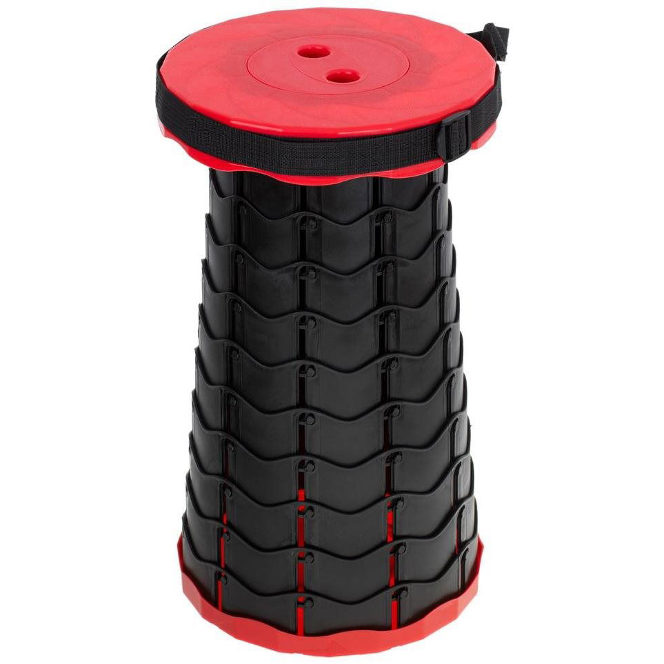 KIK KX4981 Telescopic folding chair black red (42776)