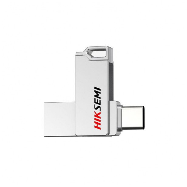 Hikvision HIKSEMI Pendrive - SYNC, 128GB, USB3.2 - Type-C, Ezüst (HS-USB-E327C(STD)/128G/U3/SILVER/WW)