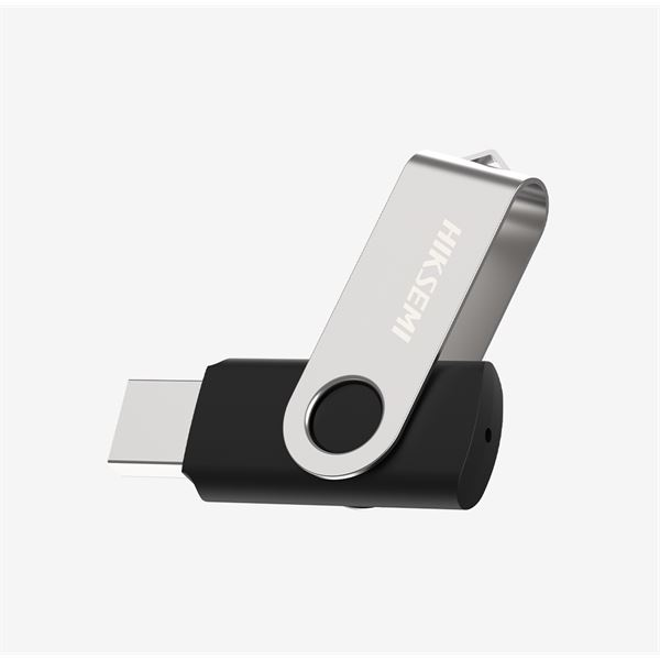 Pen Drive 32GB Hikvision HIKSEMI M200S Rotary USB3.0 fekete-ezüst (HS-USB-M200S(STD)/32G/U3/NEWSEMI/WW)