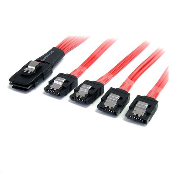 StarTech.com SAS -> 4x SATA kábel piros (SAS8087S4100) (SAS8087S4100)