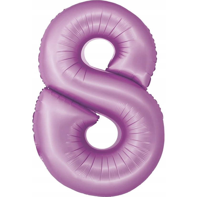 Matt Szám Fólia Lufi - 8-as, 76 cm, Levendula (CH-SLW8)